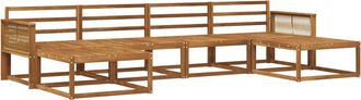 vidaXL Conjunto De Sof&aacute;s De Exterior 6 Uds. Natural Vidaxl