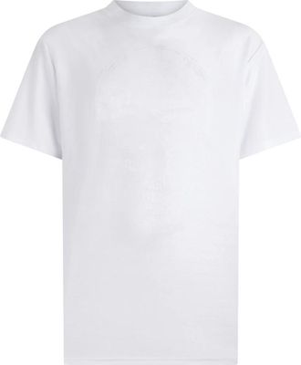 Philipp Plein Round Neck T-Shirt Jacquard Skull - Heren - T-shirts - Wit - L - Katoen - Tops