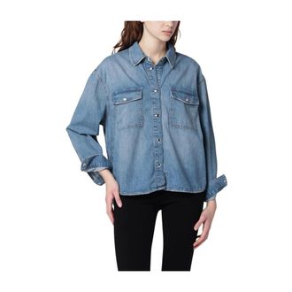 Anine Bing Denim Shirts, female, Blue, Size: M Paxton Shirt