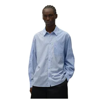 Arte Casual Shirts, male, Blue, Size: XL Asymmetrical Long Shirt