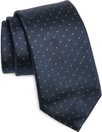 Canali Gold Microdot Silk Tie in Navy at Nordstrom Rack