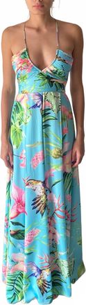 Rococo Sand Loss Wide Leg Jumpsuit In Turquoise
