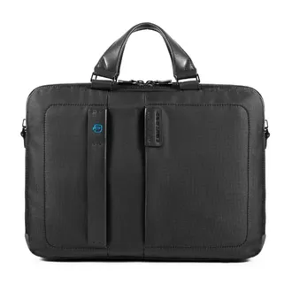 Piquadro Laptop Bags & Cases, male, Black, Size: ONE SIZE P16 Computer Portfolio Briefcase