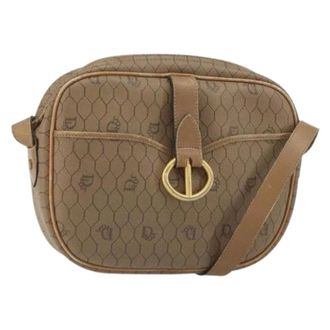 Dior Pre-owned Cross Body Bags, female, Beige, Size: ONE SIZE Pre-owned Vintage Plastic Shoulder Bag