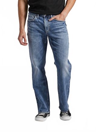 Silver Jeans Co Zac Relaxed Fit Straight Leg Jeans In Indigo