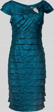 Christian Berg Cocktail Mini Cocktailkleid aus Viskose-Mix mit Zier-Applikation in Bottle, Größe 36