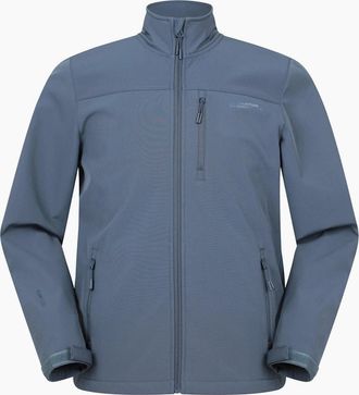 Mountain Warehouse Mens Mountain Warehouse Mens Grasmere Water Resistant Soft Shell Jacket - Blue - Size: Regular/36