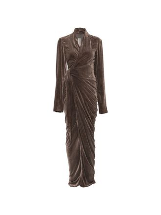 Rick Owens gedrapeerde maxi-jurk