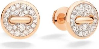 POMELLATO Pom Pom Diamond Dot Stud Earrings in Rose Gold at Nordstrom