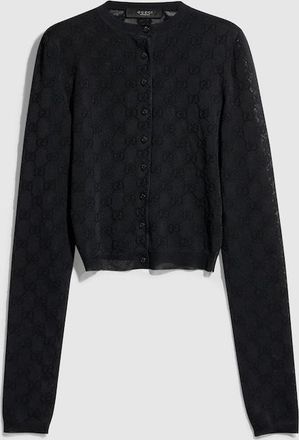 Gucci Fine Cr&ecirc;pe Viscose Cardigan, Black, Ready-to-wear