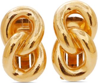 Dior chain-link clip-on earrings - women - Gold Plated - One Size