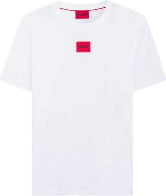 HUGO BOSS Hugo Heren Diragolino212 Logo T-Shirt (Wit)