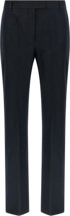 Max Mara Fatina Broeken - Dames - Slim Fit Broeken - Blauw - XS - Katoen - Broeken