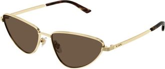 Gucci Sunglasses, unisex, Yellow, Size: 57 MM Cat Eye Sunglasses