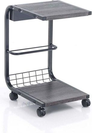 Oresteluchetta Mesa Auxiliar Multifuncional Con Ruedas Y Estantes Elgin