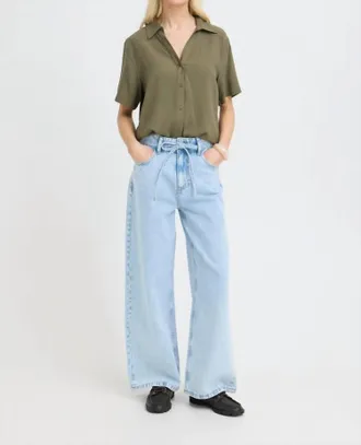 b.young Kacila Wide Leg Jeans In Light Wash