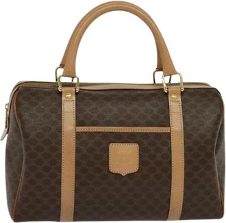 Celine Pre-owned Handbags, female, Brown, Size: ONE SIZE Pre-owned Vintage macadam boston bag