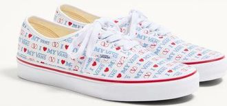 Valentino Garavani Sneaker Low-Top Valentino Garavani And Vans In Tessuto Con Stampa Valentino Vans Love Uomo BIANCO 40.5