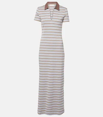 Faithfull The Brand Tiesse striped cotton maxi dress