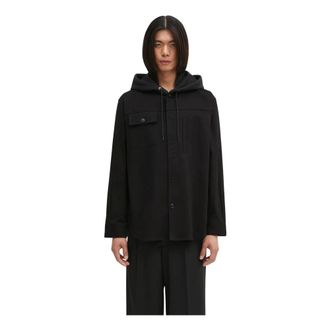 Undercover Relaxed Hooded Shirt - Heren - Overhemden - Zwart - Maat: M Katoen