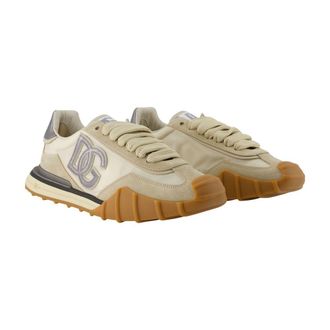 Dolce & Gabbana Mens Bassa Sneaker Beige Synthetic