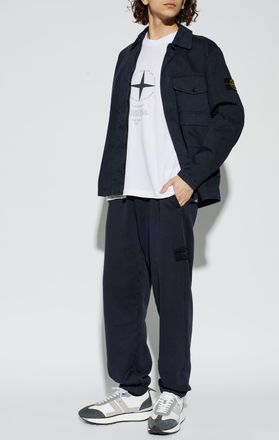 Stone Island T-shirt With Printed Logo, Mens, White