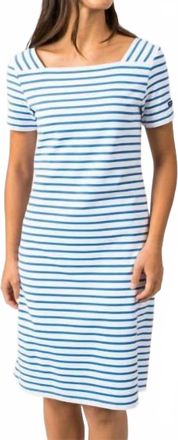 Saint James Tolede Ii Stripe Dress In Neige/mer
