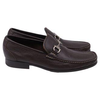 Ferragamo Ferragamo Gancini Bit Loafers in Brown Leather