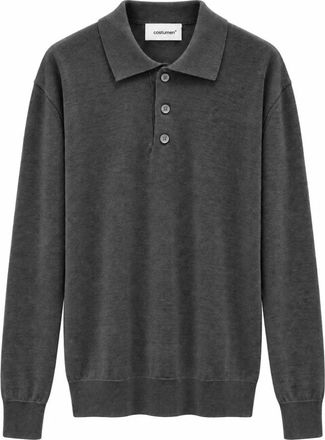 Costumein Pablo Polo - Heren - Polos - Grijs - XL - Wol - Tops