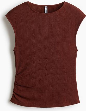 H&M Jerseytop mit Struktur - Beige