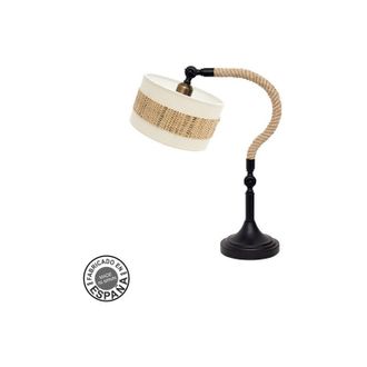 Fabrilamp Abrila Sobremesa Modelo Nicaragua Negra Con Pantalla