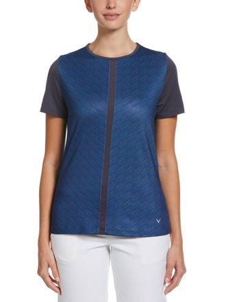 Callaway Womens Reflection Stripe Golf Top In Odyssey Gray