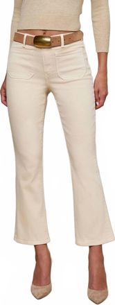 L'agence Noya Patch Pocket Slim Jeans In French Vanilla