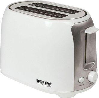 Better Chef Deluxe White Cool Touch Wide-Slot 2-Slice Toaster