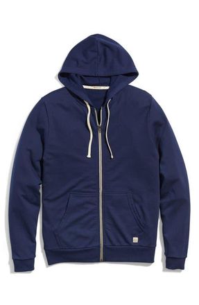 Marine Layer Afternoon Full Zip Hoodie in True Navy at Nordstrom, Size Xx-Large