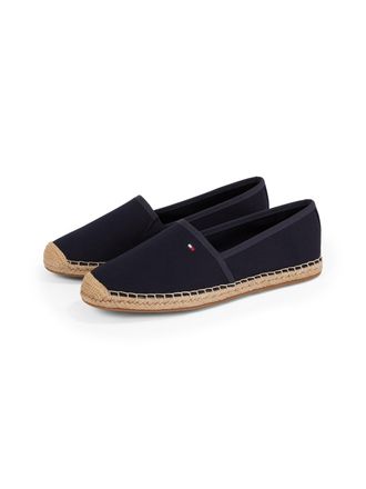 Tommy Hilfiger FLAG CANVAS ESPADRILLE,Slipper,Flats,Bequemschuh mit Jutebezug und Ziern&auml;hten, schmale Form