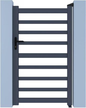 Habitat et Jardin Puerta De Aluminio Calado <> - 100 X 140 Cm - Gris