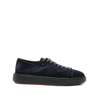 Santoni Suede Lace-up Sneakers