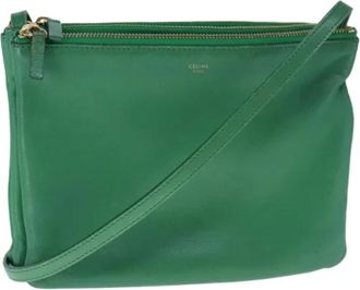 Celine Pre-owned Cross Body Bags, female, Green, Size: ONE SIZE Pre-owned Vintage Shoulder Bag