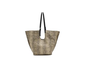 AllSaints Ara Snake East/West Tote Womens Handbags Desert White, Leather