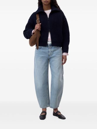 Closed Chunky Knit Sweater - Navy