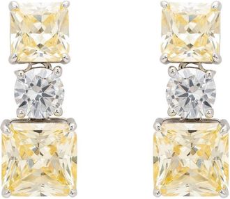 Latelita London Penelope Drop Earrings Lemon Topaz Silver