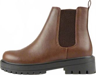 Soda Womens Paden Low Heel Ankle Boots In Brown