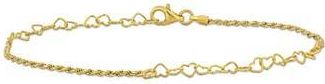 Delmar Heart Link & Rope Chain Bracelet in Yellow Gold at Nordstrom Rack