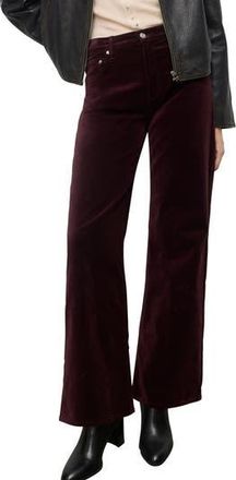 Mango Wide Leg Velvet Jeans in Wine at Nordstrom Rack, Size 12