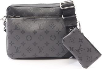 Louis Vuitton Black Gray Coated Canvas Pvc Leather Handbag Shoulder Bag (Pre-Owned)