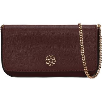 Gorski Leather Crossbody Bag in Burgundy at Nordstrom