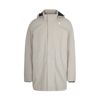 K-Way Duke Bonded Parka - Heren - Mantels - Beige - Maat: S Fleece