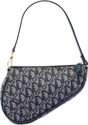 Dior Pre-owned Dior Mini Diorissimo Canvas Saddle Pochette Ladies I8DS95SVZR71D9JV