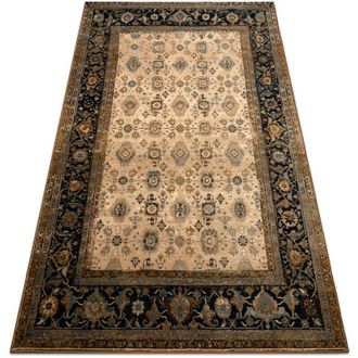 RugsX Rugsx - Alfombra De Lana Omega Avila Ornamento Marco Co&ntilde;ac Marr&oacute;n Brown 200x300 Cm